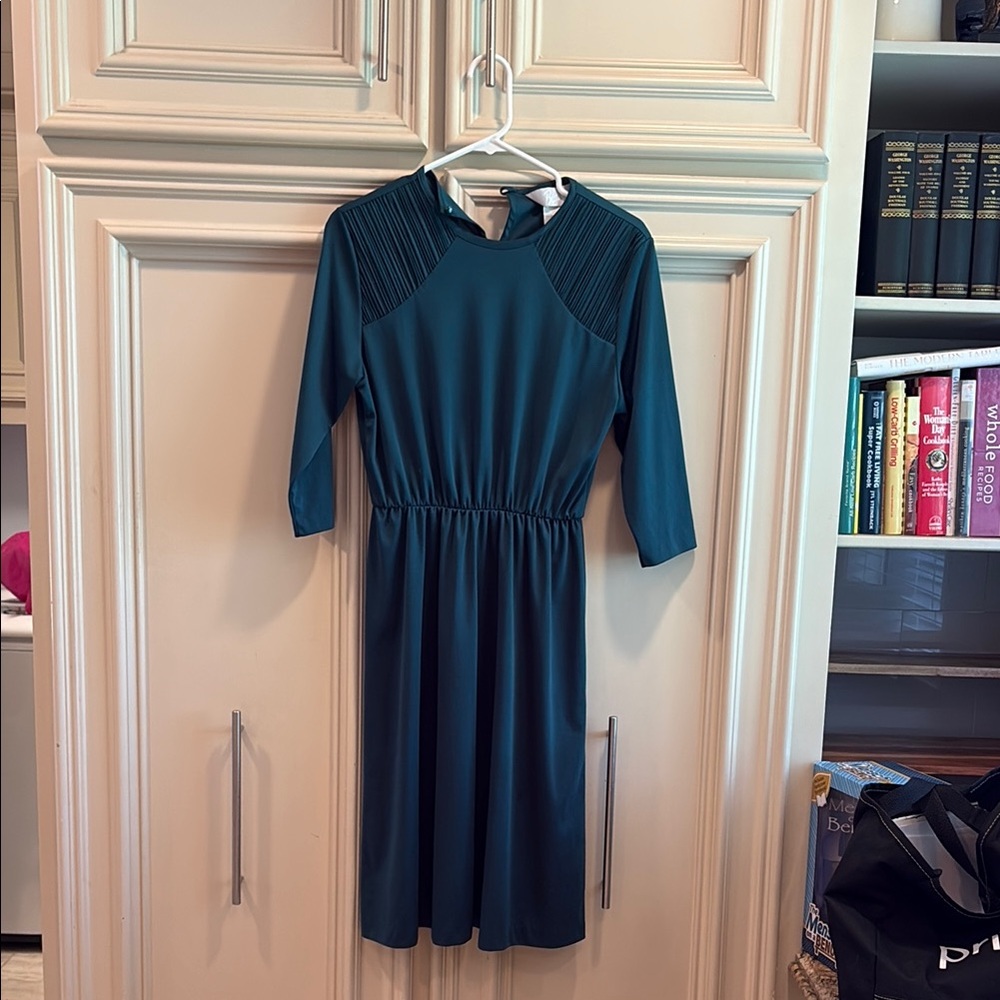 Blair teal Sheath Dress with Raglan Sleeves